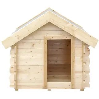 TIMBELA Hundehütte Outdoor kleine Hunde – Hundehaus Holz für Kleiner Rassen, wasserfestes Dach 76 x 99 x H80 cm, Größe S, Timbela M401-1