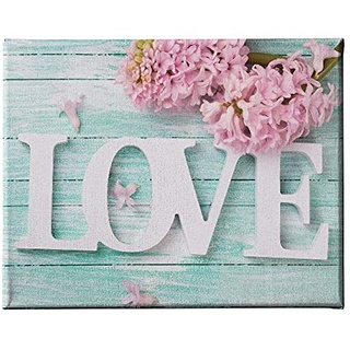 Homemania Bild Herz – Liebe – für Wohnzimmer und Schlafzimmer – Mehrfarbig aus Polyester, Holz, 45 x 3 x 70 cm – HM20KNV45x70-81