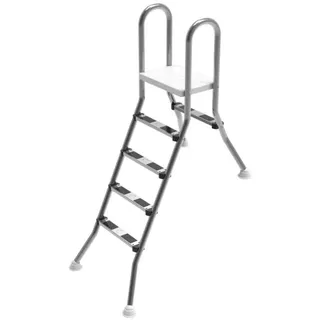 OKU Hochbeckenleiter V2A Leiter Poolleiter Edelstahl 4/1 oder 5/1 Stufen