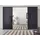 Schwebetürenschrank OTELI 323 x 214 x 68 cm Grau