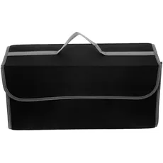 Veemoon Kofferraum-Organizer aus Filz, faltbar, mit Deckel, hohe Kapazität, für Kofferraum, Schwarz