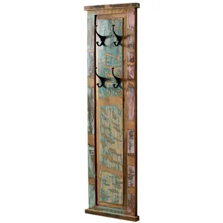 Wandgarderobe 'Seaside' Massivholz, Metall Recycletes Holz Shabby Chic