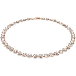 Swarovski Una Angelic Halskette Rund Weiss/Roségold