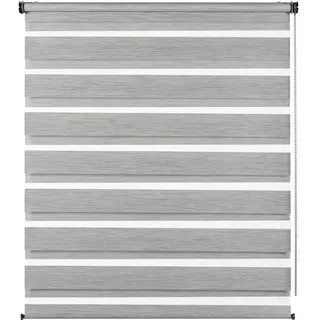 GARDINIA Doppelrollo de luxe 60 x 180 cm grau