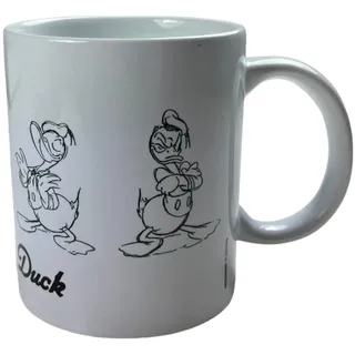 Donald Duck Walt Disney Kaffeebecher Sketch weiß, 1 Stück (1er Pack)