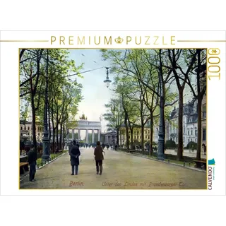 CALVENDO Puzzle Brandenburger Tor in Berlin 1909 | 1000 Teile Lege-Größe 64 x 48 cm Foto-Puzzle für glückliche Stunden
