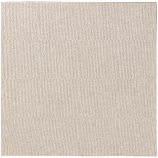 benuta Outdoorteppich Iowa Cream 300x300 cm , Creme , Kunststoff , Uni , Quadratisch , 300x300 cm , Oeko-Tex® Standard 100, Made in Turkey , wasserabweisend , Teppiche und Böden, Teppiche, Outdoorteppiche