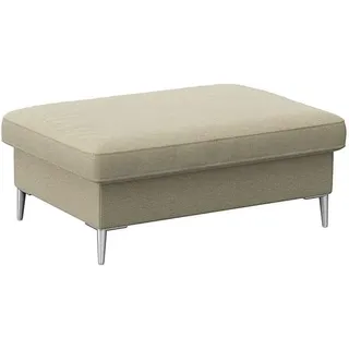 flexlux Pouf Fiore, Kaltschaum, Füße Alu beige|braun