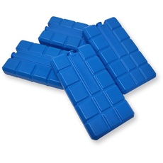 ToCi 4er Set Kühlakkus mit je 200ml | 4 Blaue Kühlelemente für die Kühltasche oder Kühlbox | Kühlakku Kühlpads Kühlpack für die Kühltragetasche | Kühlakkus dünn