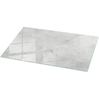 Tulup Tischplatte 140 x 70 cm Glas silber