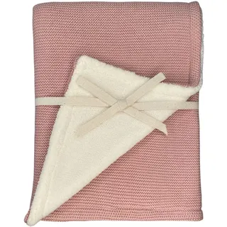 DIKOS® Premium Babydecke Winter (Altrosa) – kuschelweiche Winterdecke für Neugeborene Mädchen aus Bio-Baumwolle & warmem Fleece (Oeko-TEX 100) | stylische Kinderwagendecke & Geschenk zur Geburt