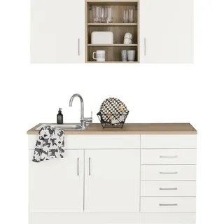 kochstation KS-Mali Pantryküche mit E-Geräten Breite 150 cm weiß