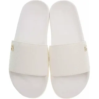 Tommy Hilfiger Damen-Strandschuhe FW0FW08525 YBH Ancient White 37 - Weiß