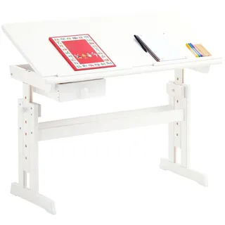 Idimex Kinderschreibtisch Flexi weiß , Weiß , Holz , Kiefer , Mode , Rechteckig , 109x75x55 cm , FSC Mix , Babymöbel & Kindermöbel, Kinderzimmer & Jugendzimmer, Kinderschreibtische