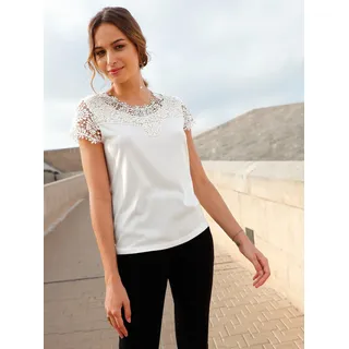 Lady Spitzenshirt "Shirt" 1 Stk., wollweiß