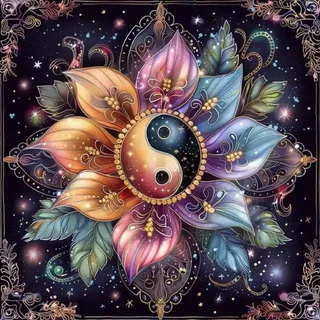 5D Diamond Painting Mandala Blumen Set für Erwachsene, DIY Diamant Malerei Vollbohrer,5D DIY Diamond Art Kits for Beginners Rund Full Drill Diamond Painting for Home Wall Decoration Gift(30x30cm)