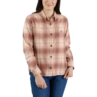 CARHARTT Midweight Flannel L/S 105574" - Braun/Beige (Q39) - S