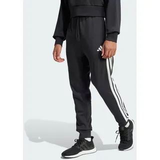 adidas Herren Essential Three Stripes French Terry Pants, Black/White, M