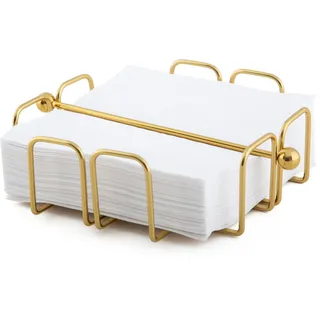 simplywire - Dinnerservietten-/Papierserviettenhalter - 1er-Pack -Messing | gewichtete Stange - modernes Design - Beschichteter Stahl