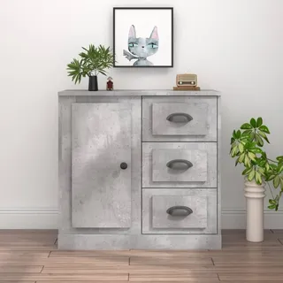 vidaXL Sideboard Betongrau 70x35,5x67,5 cm Holzwerkstoff - Grau