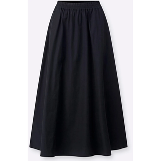 Schlupfrock HEINE, Damen, Gr. 48, schwarz, 100% Baumwolle, unifarben, lang, Röcke Schlupfrock