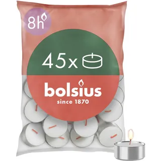 Bolsius Teelichter 45 St. weiß