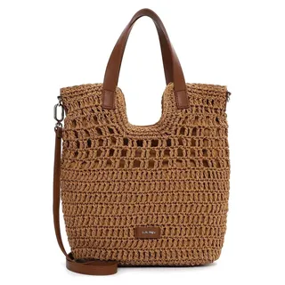 SURI FREY Marley Shopper Papierstroh Cognac