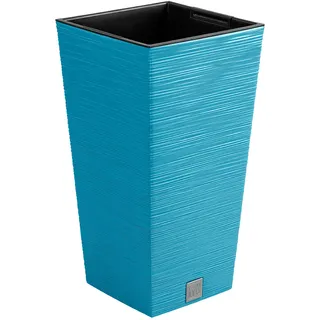 Skandinavischer blauer Blumentopf mit Tank, Kollektion FURU, 20 x 20 x 38 cm, Fassungsvermögen 5 L.