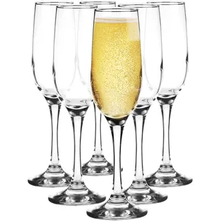 Glasmark KROSNO 1992 Sektgläser Set Gläser 6 Stück 200 ml Cocktailgläser Champagner Prosecco Glas Spülmaschinenfest