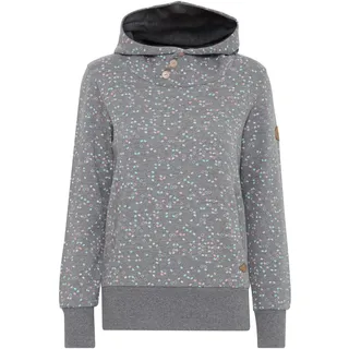 Kapuzenpullover OXMO "Hoodie OXBeate", Damen, Gr. S, grau (medium grau melange), Obermaterial: 55% Polyester PES. 45% Baumwolle CO., Pullover Kapuzenpullover