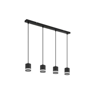 GLOBO 4-flg. 80 cm zylinderförmig Schwarz/Weiß Metall/Kunststoff