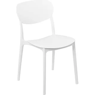 5 five simply smart - Weißer plastik-stapelstuhl "plasta" - Weiß