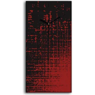 Wanduhr Leinwand Bild Uhr 30x60 Foto Schreckliche Horror Gewalt Blut - schwarze Hände - Rot