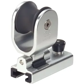 Sprenger Genuaschlitten mit Rolle, Alu, für Schiene 25x4mm, silber eloxiert