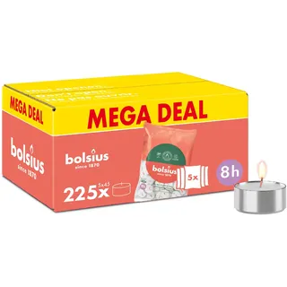 Bolsius Teelichter 225 St. weiß