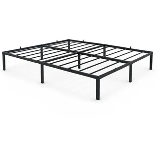 Akord Metallbett Klappbares 160x200 cm Schwarz , Metall , Rechteckig , Schlafzimmer, Betten, Metallbetten