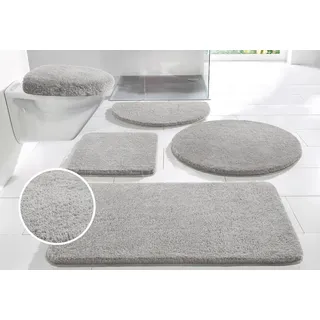 Badematte OTTO HOME "Merida, Badvorleger, Badezimmer Teppich" Gr. 14, grau (hellgrau), H:32mm, Kunstfaser, Badematten, Badematte, Badteppich, Uni Farben, rechteckig, rund & als 2-tlg. Set erhältlich