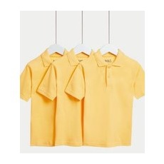 M&S Collection 3er-Pack fleckenabweisende Unisex-Poloshirts für die Schule (2-18 J.) - Yellow, Yellow, 14-15