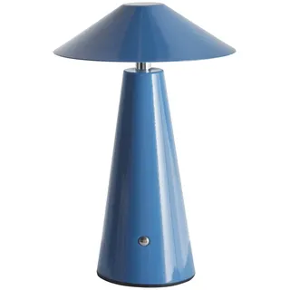 Beliani Led-Tischleuchte Blau/Schwarz/Weiß/Silber Apayao , Blau, Schwarz, Weiß, Silberfarben , Metall , LED integrated , 18x29x18 cm , Lampen & Leuchten, LED Beleuchtung, LED-Tischlampen