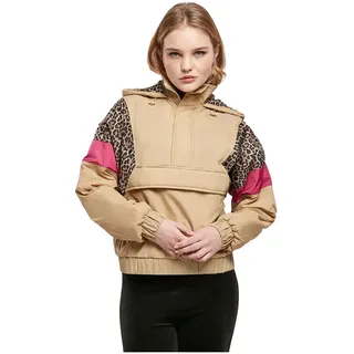Urban Classics Mixed Jumper Over Jacke - Union Beige / Dark Leo / White - XS
