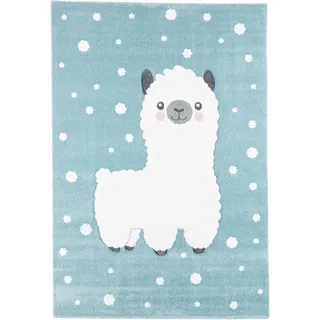 Pergamon Kinder Teppich Maui Kids Alpaka Pastell Blau Textil, 200x290 cm, Teppiche , Böden, Teppiche, Kinderzimmer