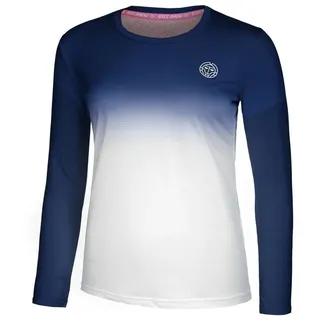 BIDI BADU Crew Gradiant Langarm-t-shirt - Dark Blue / White - S
