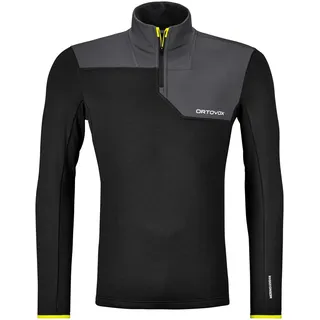 ORTOVOX Fleece Light Zip Neck - Leichter, körpernah Geschnittener Fleece-Pullover für den alpinen Einsatz im Winter - schwarz - Herren - M