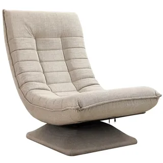 Sessel Aberdeen Creme Stoff 5fach verstellbar 360 Grad drehbar klappbar