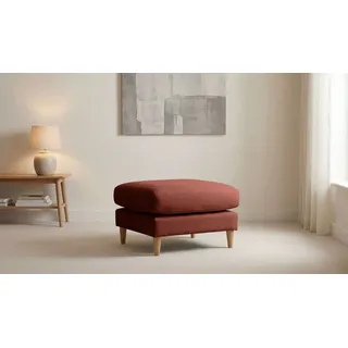 OTTO home Pouf Finnian Polsterhocker 70 x 47 x 70 cm Rot