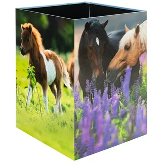 Herma Papierkorb 15 l Pferde Motiv