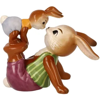 Goebel Osterhase »Frechdachs« Sammelfigur, Hasenvater mit Hasenkind, bunt