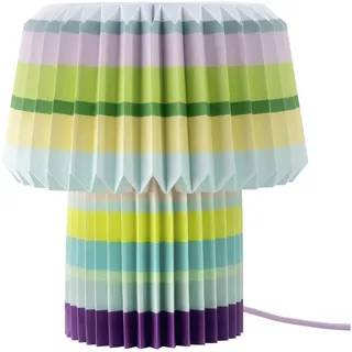 Remember Led-Tischleuchte , Gelb, Hellblau, Hellgrün , Papier , rund , 31 cm , mit Schalter , Lampen & Leuchten, Innenbeleuchtung, Tischlampen