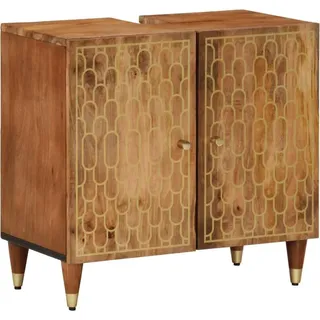 vidaXL Waschbeckenunterschrank 62x33x58 cm Massivholz Mango - Braun