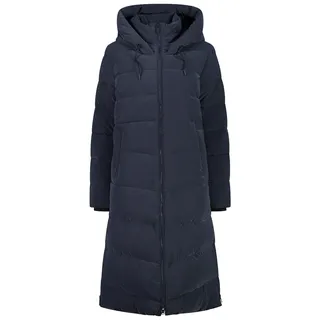 CMP Wintermantel Coat Fix Hood (Glanzeffekt, wattiert, warm) dunkelblau Damen